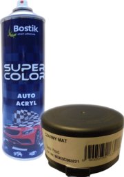 Bostik FARBA W SPRAYU LAKIER MOTORYZACYJNY AUTO ACRYL CZARNY MAT 500ML