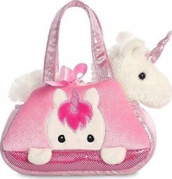 Wisdom Publications,U.S. AURORA Fancy Pals plush toy unicorn in a bag, 20 cm