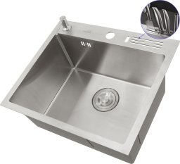 Zlewozmywak Onyx Zlew kuchenny nablatowy jednokomorowy stalowy Inox 45 cm Nett NS-5245