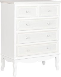  Bigbuy Home Komoda Home ESPRIT Biały Beżowy Drewno Drewno MDF Romantyczny 80 x 42 x 105 cm