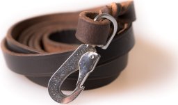 Lash Brow Leather Leash (pcp hook) 1,5 x 180 brown
