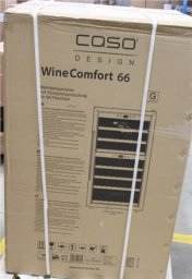 Chłodziarka do wina Caso SALE OUT. Caso WineComfort 66 Wine cooler, DAMAGEED PACKAGING, DENT ON SIDE | Caso | Wine cooler | Wine Master 66 | Energy efficiency class G | Free standing | Bottles capacity Up to 66 bottles | Cooling type Compressor technology