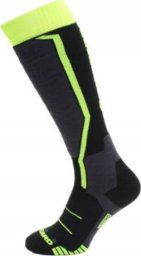  Blizzard Skarpety Blizzard Allround Ski Socks Junior Black Anthracite Signal Yellow 2020