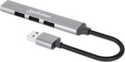  Manhattan Manhattan 168427 huby i koncentratory USB 3.2 Gen 1 (3.1 Gen 1) Type-A 5000 Mbit/s Szary