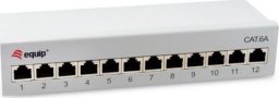Equip Equip Patchpanel 12x RJ45 Cat6A FTP 1HE Premium hellgrau