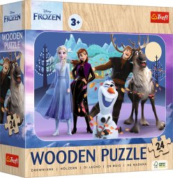 Trefl Puzzle drewniane Niesamowita Kraina Lodu 24 elementy (20264)