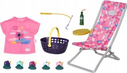  Zapf ZAPF Creation BABY born Weekend Fishing, doll accessories (dress, deck chair with table, soda bottle, basket, 5 ducks and rod)