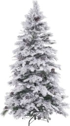 Bigbuy Christmas Choinka Biały Kolor Zielony PVC Metal Polietylen Śnieżny 240 cm