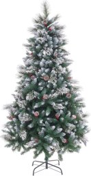 Bigbuy Christmas Choinka Biały Czerwony Kolor Zielony Naturalny PVC Metal 240 cm