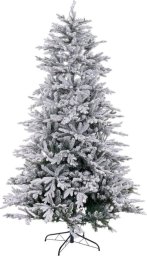 Bigbuy Christmas Choinka Biały Kolor Zielony PVC Metal Polietylen Śnieżny 180 cm