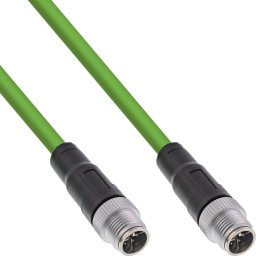 InLine InLine® Industrial network cable, M12 8-pin X-coded male/male, Cat.6A PUR 2m