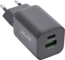InLine InLine® USB power supply, charger, USB-A + USB Type-C, 33W, Power Delivery + Quick Charge