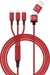 Smrter smrter Hydra ULTRA 5in1 Nylon-Ladekabel, 120cm, red retail