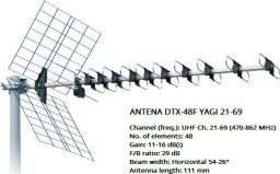 Antena RTV Iskra Antena DTX-48F Yagi 21-69 Black Black