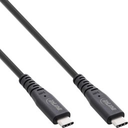 InLine InLine® USB4 cable, USB Type-C male/male, PD 240W, 8K60Hz, TPE black, 2m
