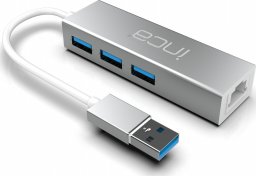HUB USB Inca INCA Adapter IUSB-03T Typ-A > 3xUSB-A, 1xRJ45, 1000mbps