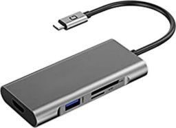 HUB USB Extra Digital Adapteris USB Type-C - 3 x USB 3.0, Type-C PD, HDMI, SD, TF