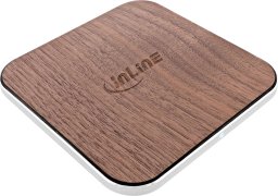 Ładowarka InLine InLine® Qi woodcharge, Smartphone wireless fast charger, 5/7,5/10W/15W, type C