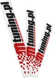 MTuning Naklejka Mtuning Czerwono-Czarna 25cm