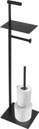 KAPITAN Stand with toilet paper holder and shelf Kapitan NETS 96 62 55 black matte