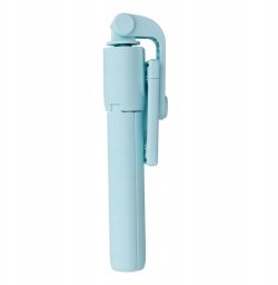 Selfie stick OEM Zestaw / uchwyt selfie z pilotem na bluetooth tripod + LED niebieski R1