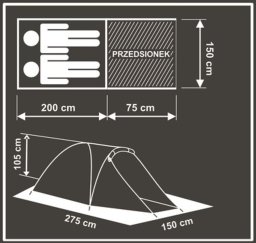  Enero NAMIOT 2 OSOBOWY TRIP 275x150x105CM