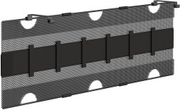 InLine InLine® Storage net with hook-and-loop straps, for under-table mounting, black