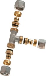 TDM BRASS DEMOUNTABLE THREADED TEE 1445E 18X18X18