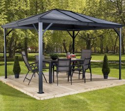 FEBI SOJAG Pawilon Aluminiowy Gazebo Ventura 10x14 szary 296x423x261 cm