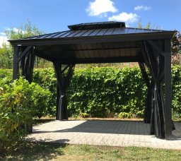 Astar SOJAG Pawilon Aluminiowy Gazebo Messina 10x12 z moskitierą szara 298x363x292 cm