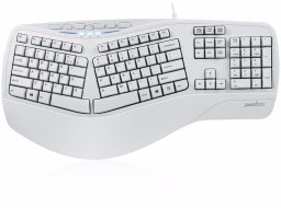 Klawiatura Perixx Perixx PERIBOARD-512 DE, Ergonomic USB Keyboard, white