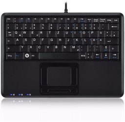 Klawiatura Perixx Perixx PERIBOARD-510 H PLUS UK, mini USB keyboard, touchpad, hub, black