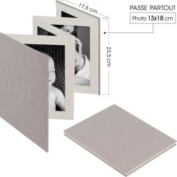 Ramka Deknudt Leporello grey 8x13x18 Linen, 8 Photos A66DC7 8PH