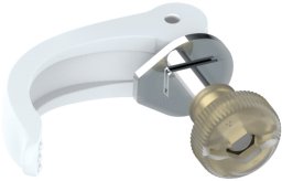 Leki LEKI Klamra SL 18/16mm + pokrętło, biały