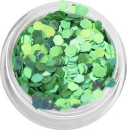 Bass Cosmetics Konfetti płatki hexagonalne holograficzne - zielone / Bass Cosmetics