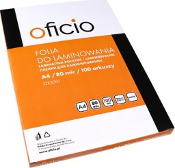 Oficio Folia do laminowania A4 80MIC 100 szt.