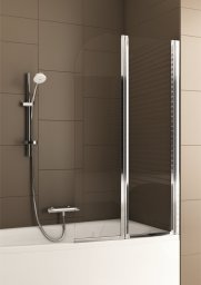 Parawan nawannowy Alkotest 170-06991P / KFA / MODERN 2 / PARAWAN 2-ELEMENTOWY CHROM OPTIC SZKŁO BEZPIECZNE 810-820MM / 1400MM /