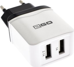Ładowarka 2GO 2GO Ladegerät 10,5W 2-Port 2x USB-A,  weiß