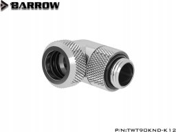 Barrow Barrow Multi-Link Adapter Anschluss 90 Grad G1/4 Zoll AG auf 12mm AD Hardtube - drehbar, silber