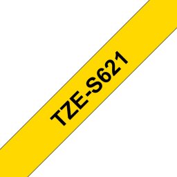  Brother Brother | TZe-S621 Strong Adhesive Laminated Tape | Juodas on Geltona | TZe | 8 m | 9 cm