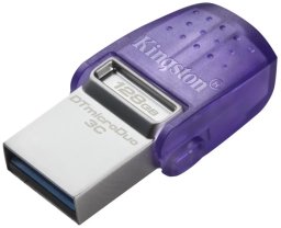 Pendrive Kingston Kingston 128GB DataTraveler microDuo 3C 200MB/s dvigubas USB-A + USB-C, EAN: 740617328165