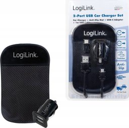 Ładowarka LogiLink Logilink USB Kfz Netzteil, 2x USB-Port, 10.5W + Antirutschm.