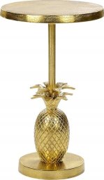 Beliani Stolik pomocniczy metalowy złoty PANNOUVRE