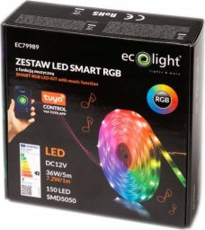 Taśma LED ECOLIGHT2 Ecolight EC79989 taśma LED muzyczna SMART RGB 5m 36W 12V IP20