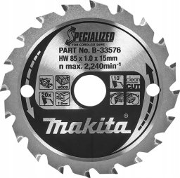 Makita MAKITA PIŁA TARCZOWA 85x15x20z SPECJALIZED DREWNO