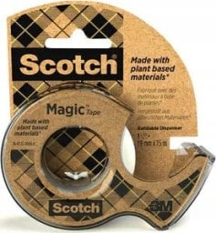 Scotch 3M Taśma biurowa SCOTCH® Magic™ Greener Choice (9-1915D), matowa, 19mm, 15m, 1 rolka, podajnik