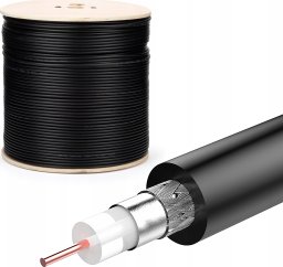 Montis Kabel koncentryczny 3C2V 500m MT106-500 czarny