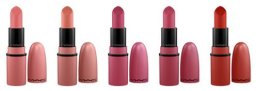MAC Mini Lipstick Kit Set MAC: Amplified, Matte, Cream Lipstick, You Can't Chili With Us, 1.8 g *Miniature + Amplified, Matte, Cream Lipstick, Double Date, 1.8 g *Miniature + Amplified, Matte, Cream Lipstick, Velvet Teddy, 1.8 g *Miniature + Amplified, M