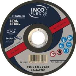 Inco Flex TARCZA FLEX 41 125x1,0x22,2 A 60 TBF STANDARD (150szt + T-shirt ) INCO-VERITAS