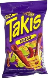  Takis Chipsy kukurydziane TAKIS Fuego o smaku papryki chili i limonki 100 g